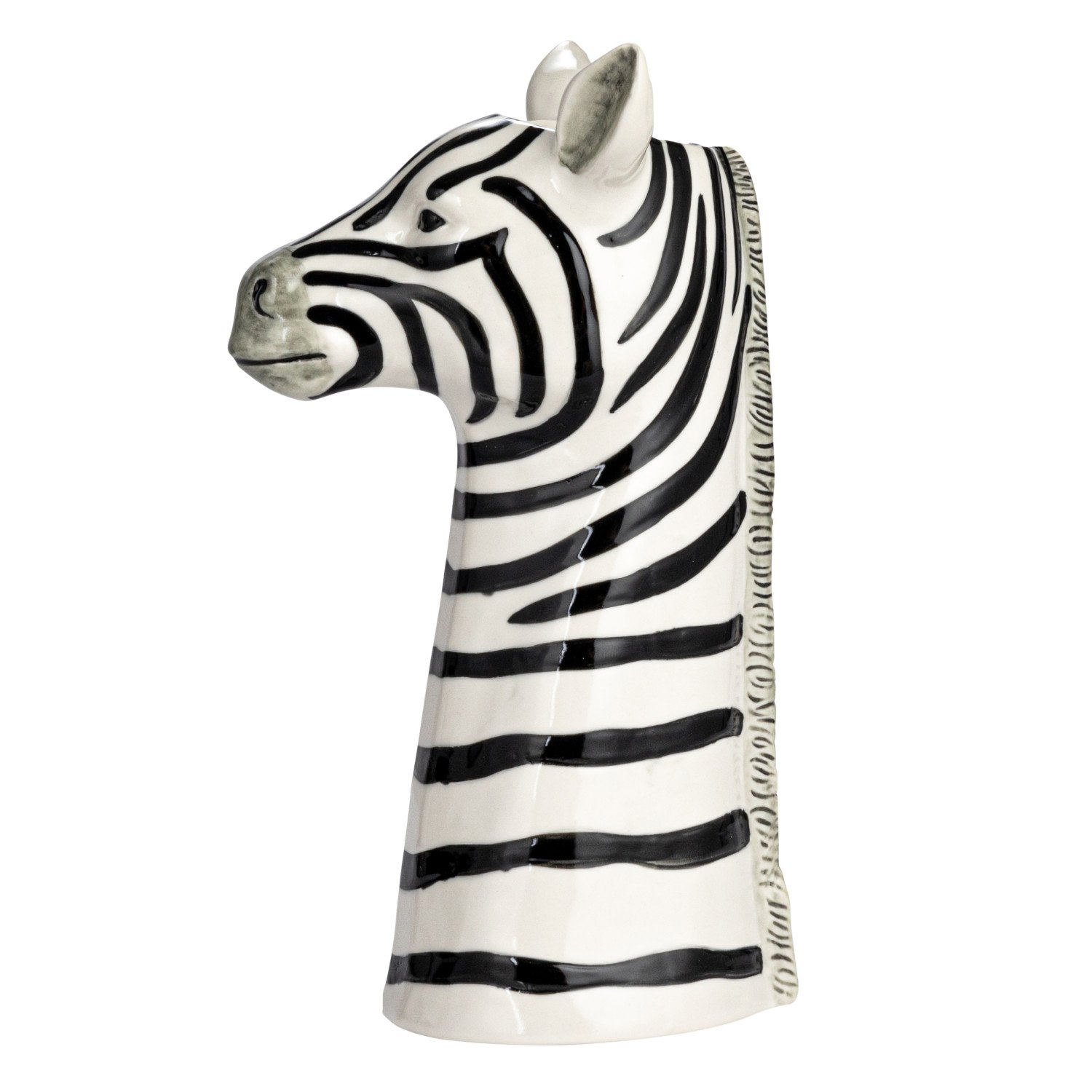 HandPainted Stoneware Zebra Vase