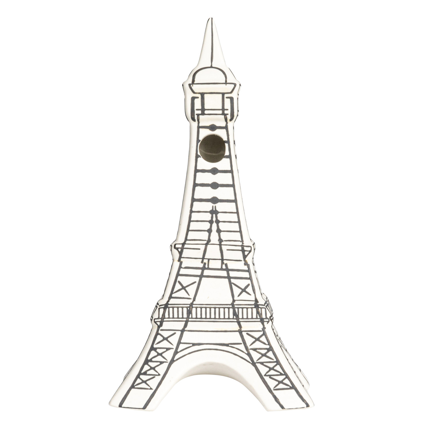 HandPainted Stoneware Bisque Eiffel Tower Vase