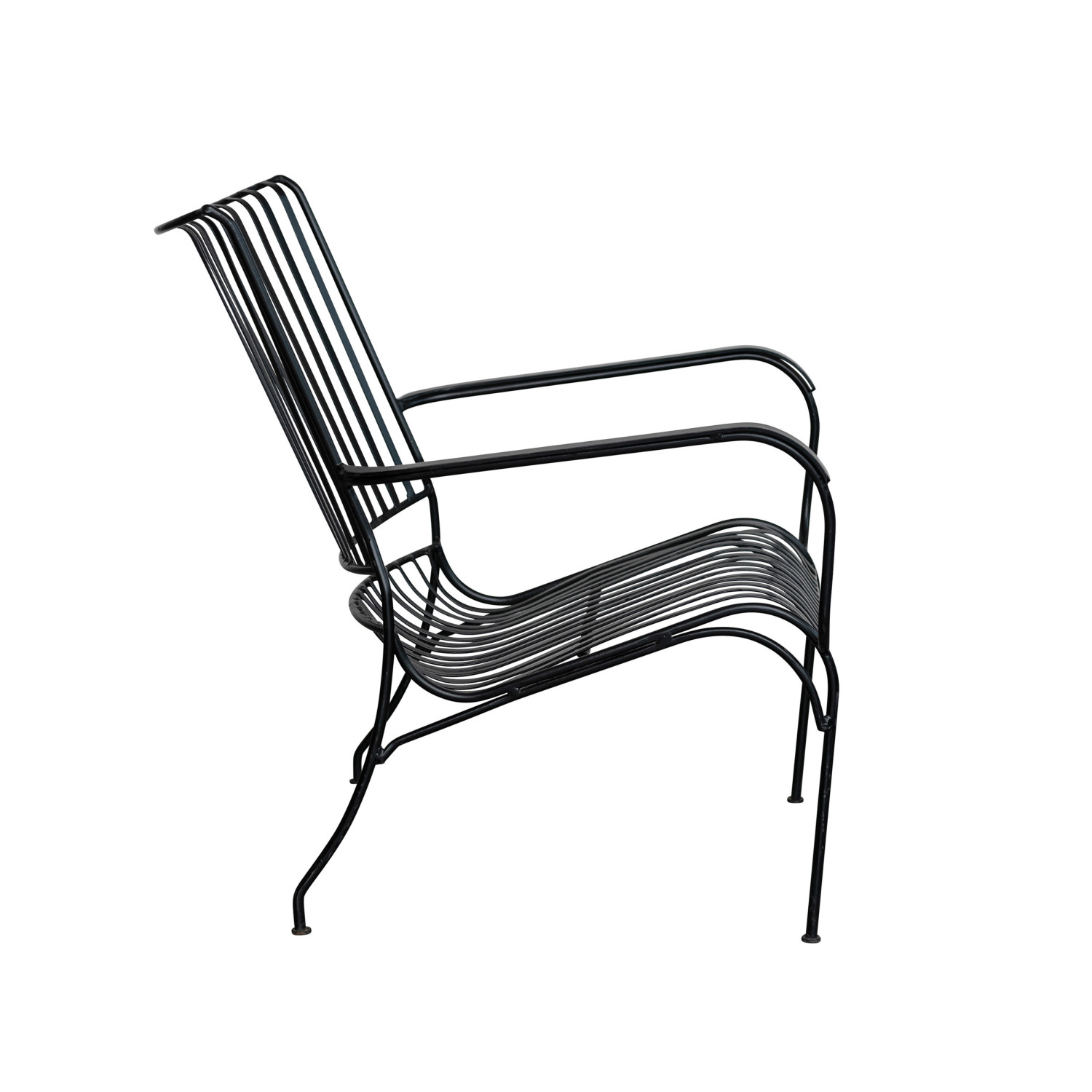 Metal Garden Chair, Black