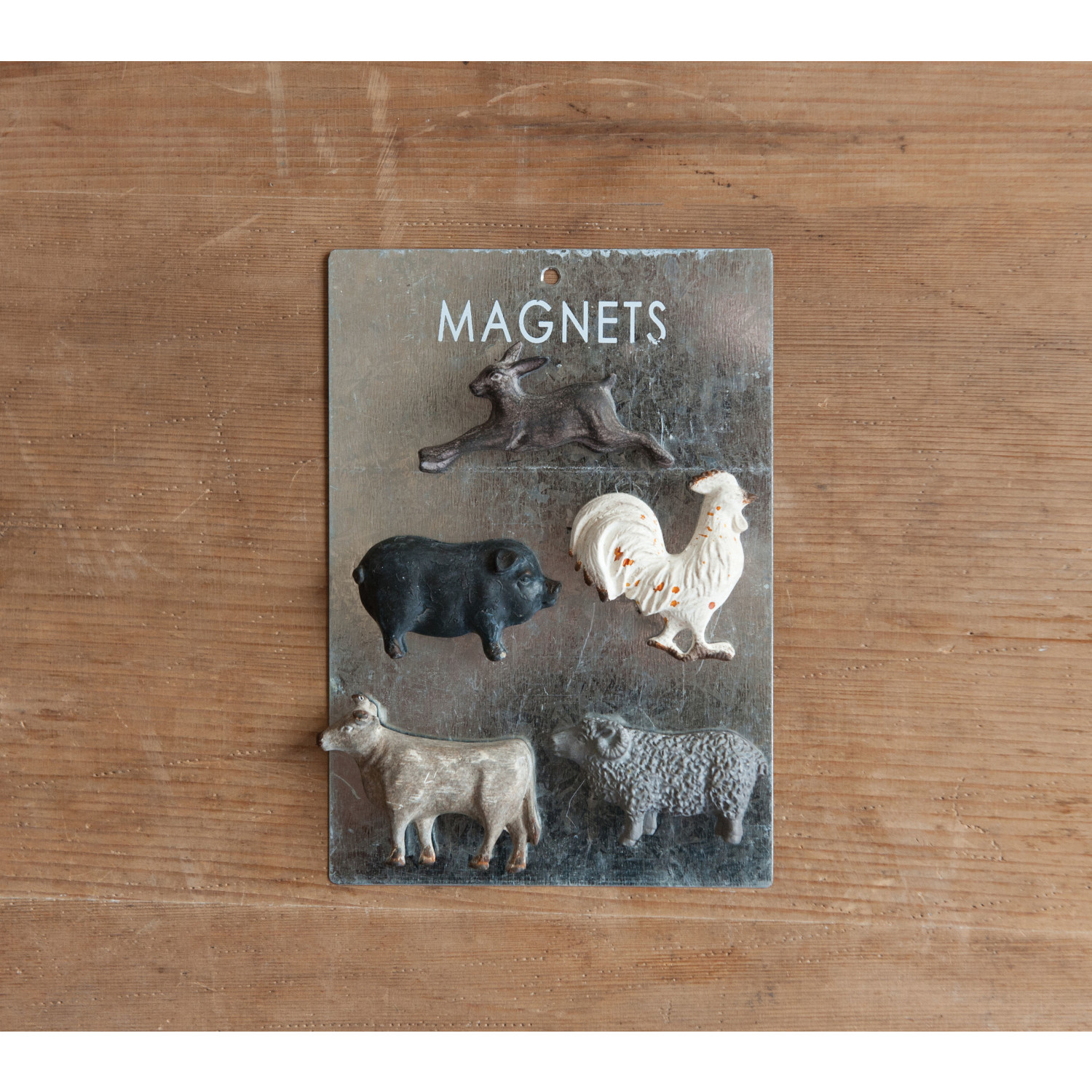 Pewter Animal on Card, Set of 5