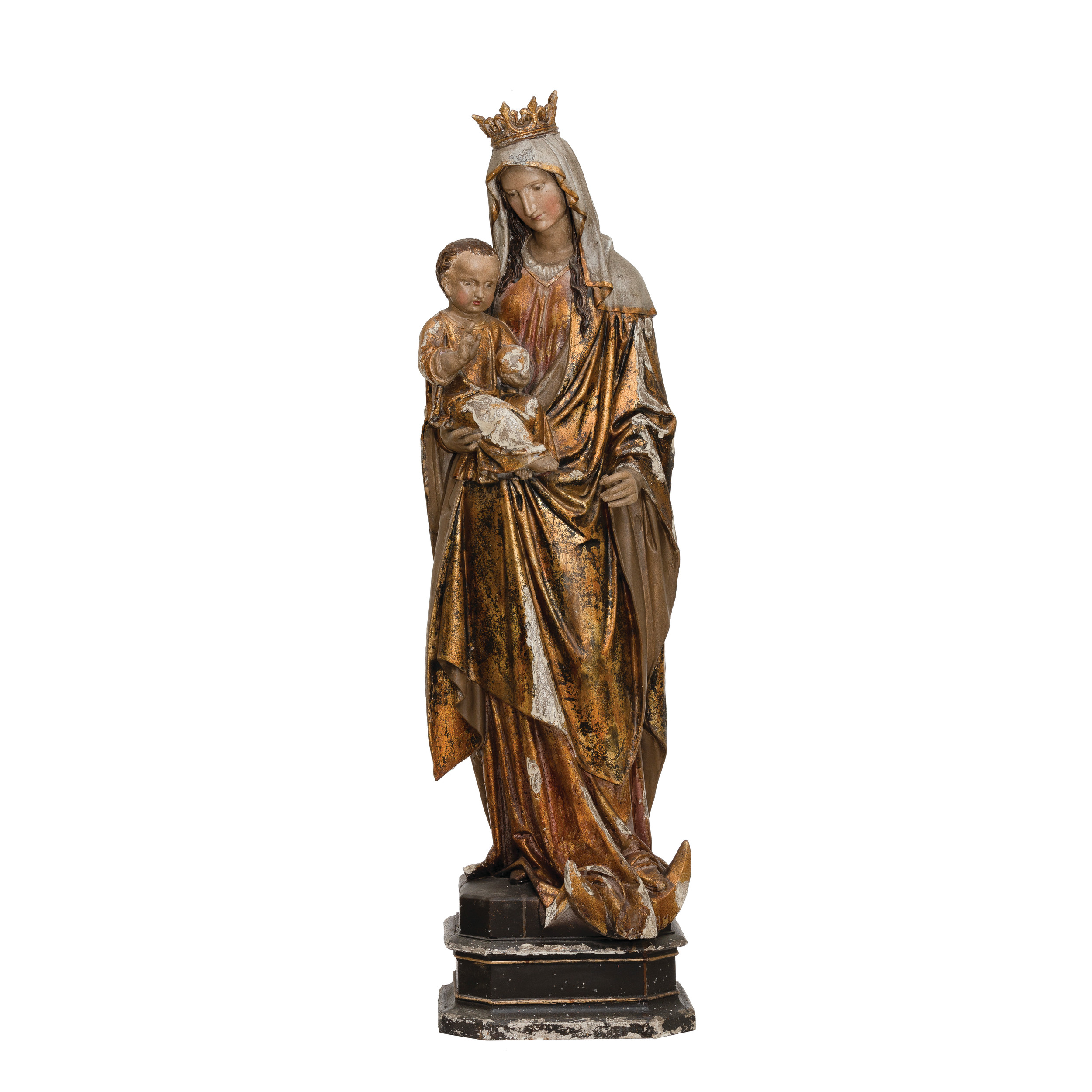 Bronze Figur Skulptur Schutzmantel Madonna 