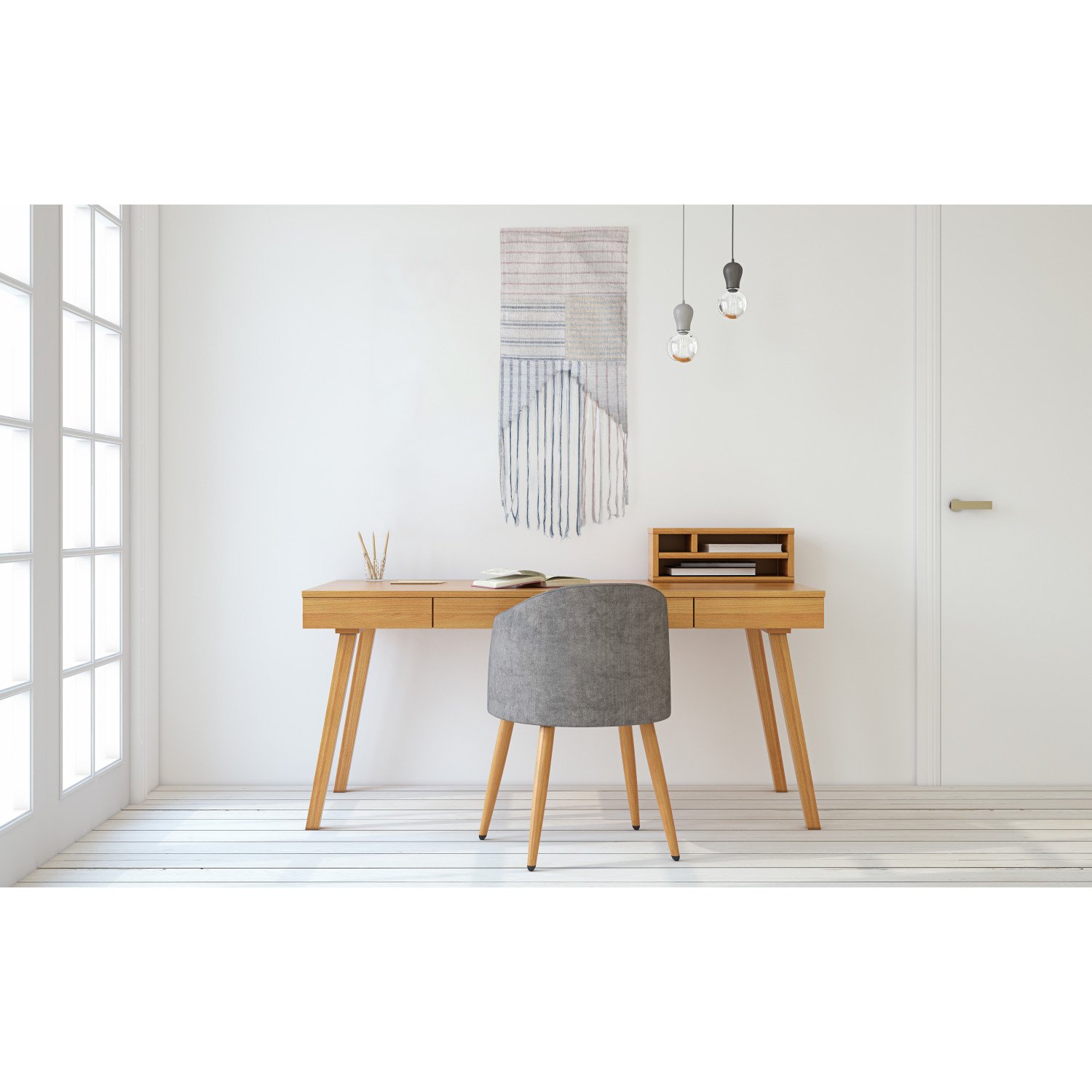 24"W x 50"H Woven Cotton Striped Wall Hanging w/ Fringe, Multi Color