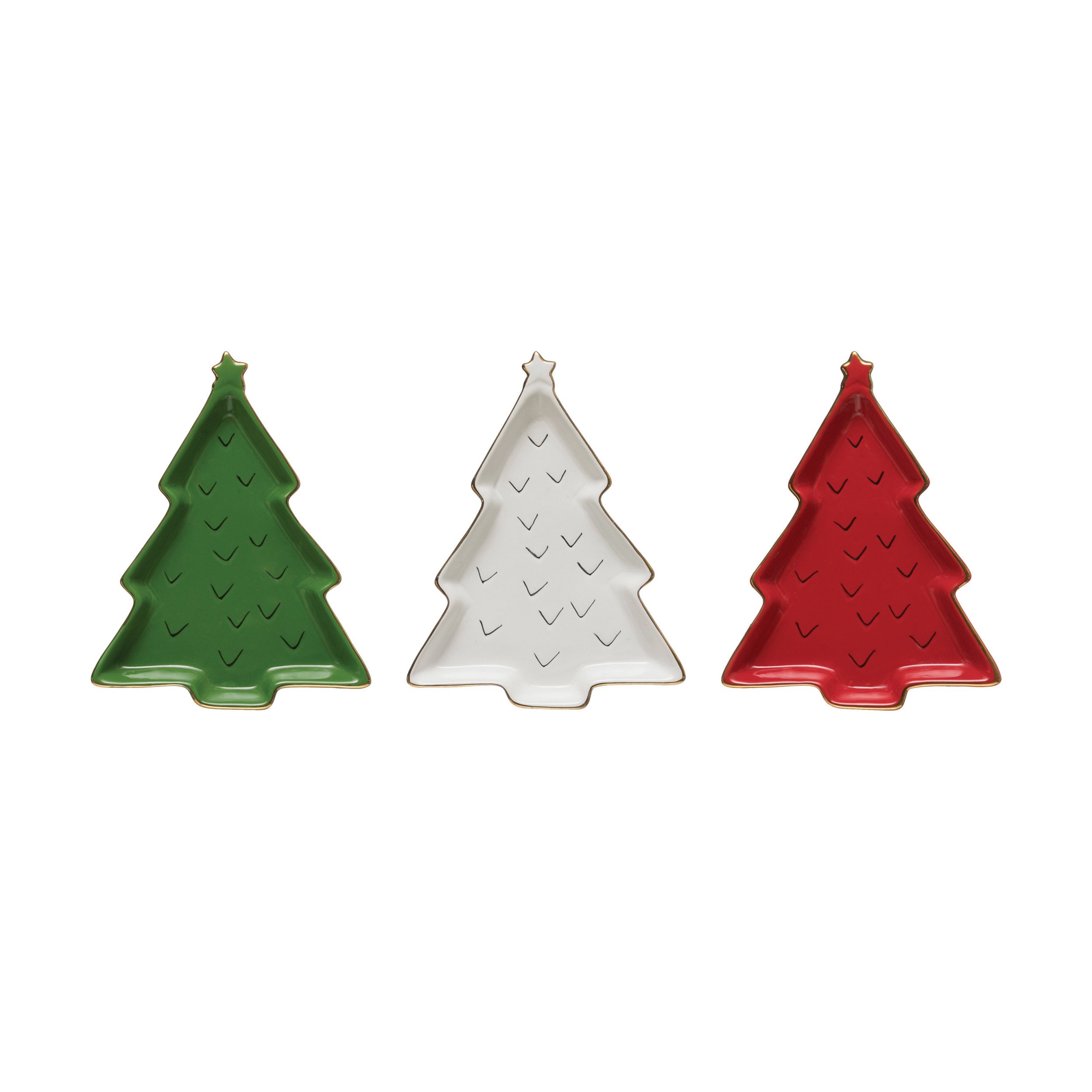 Creative Co-op 5" Glass Nutcracker Soldiers Christmas Tree Ornaments Set of 3 