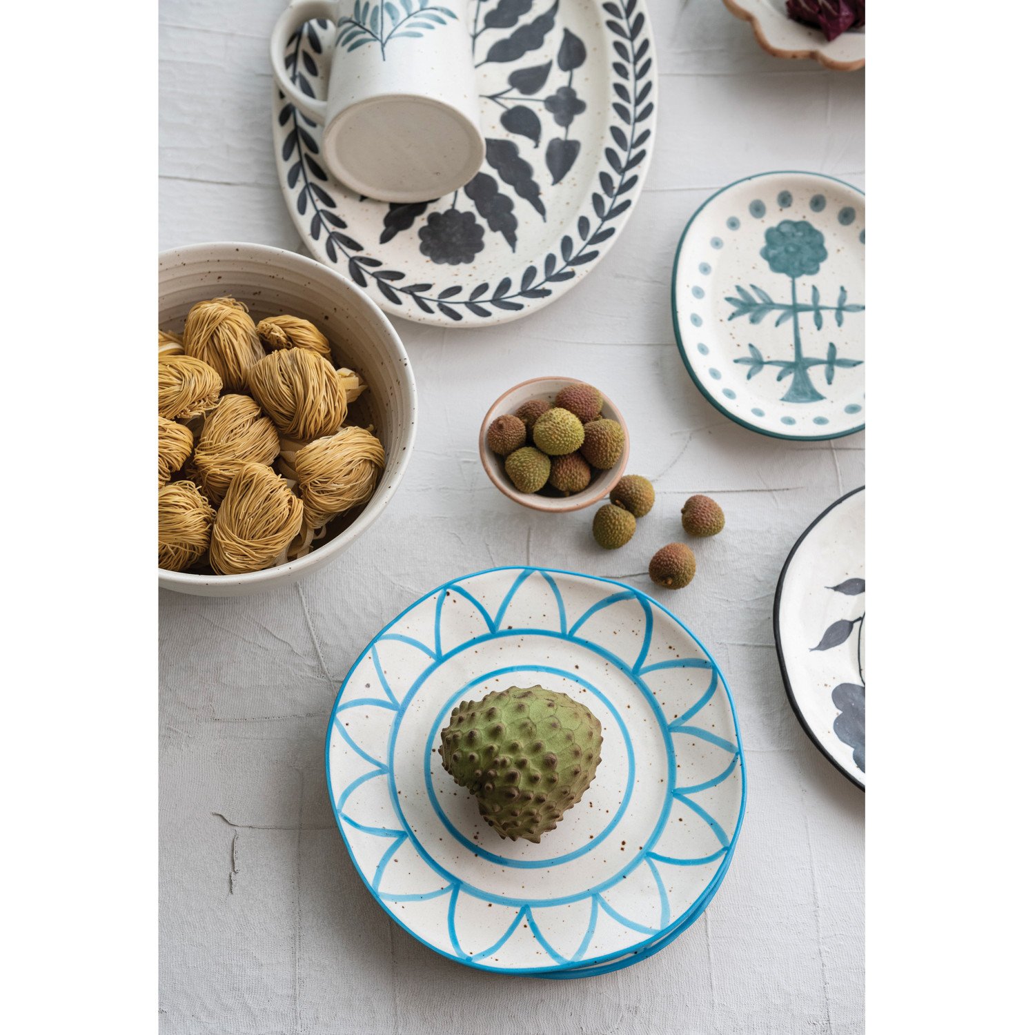 Natural Life Plate Hearthside Garden Festival Handpainted