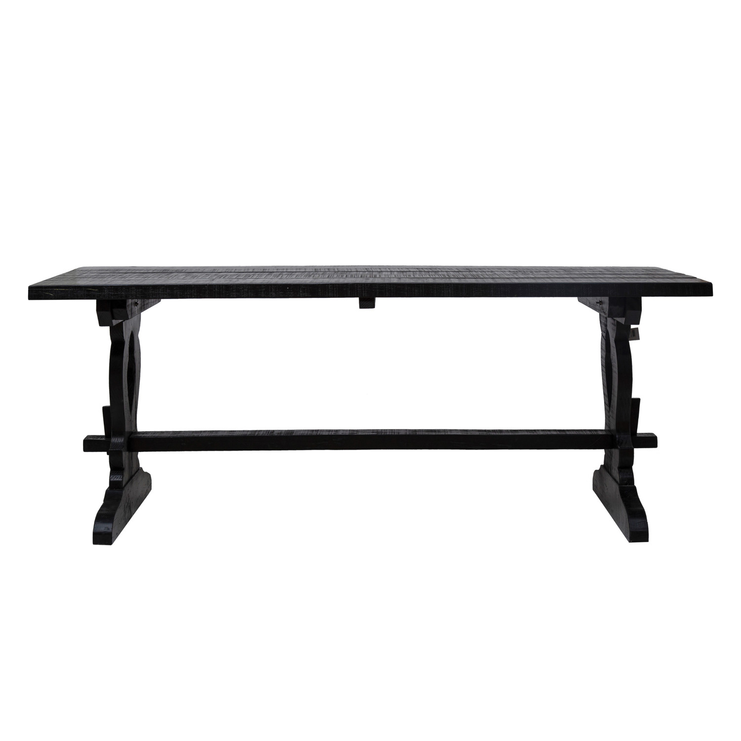Reclaimed Pine Wood Table, Antique Black, KD