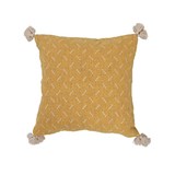 Square Embroidered Cotton Pillow