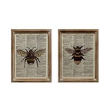 Bee Wood Framed Wall Décor