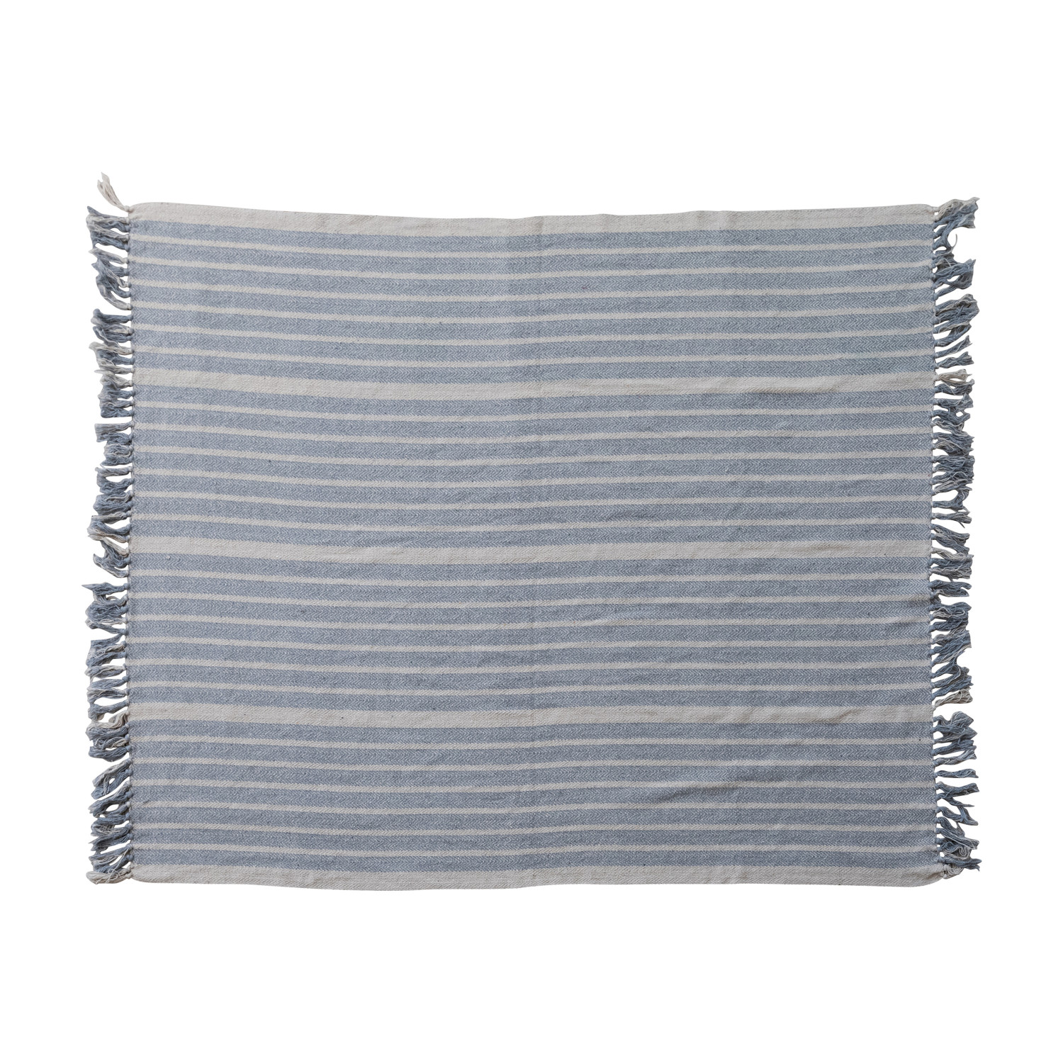 Fringed wool and cotton throw 140x200cm (colours+)
