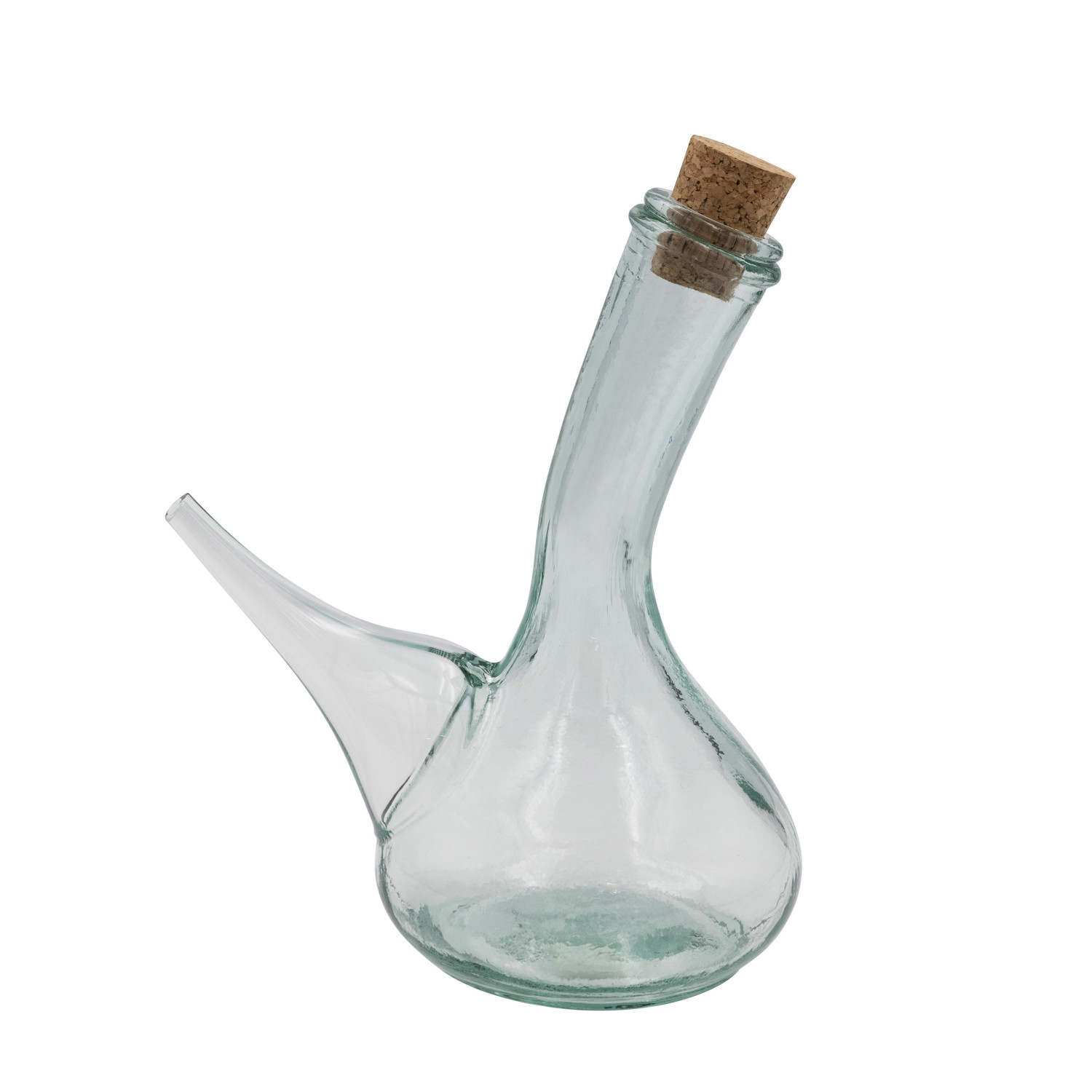 8 oz. Recycled Glass Cruet w/ Cork Stopper