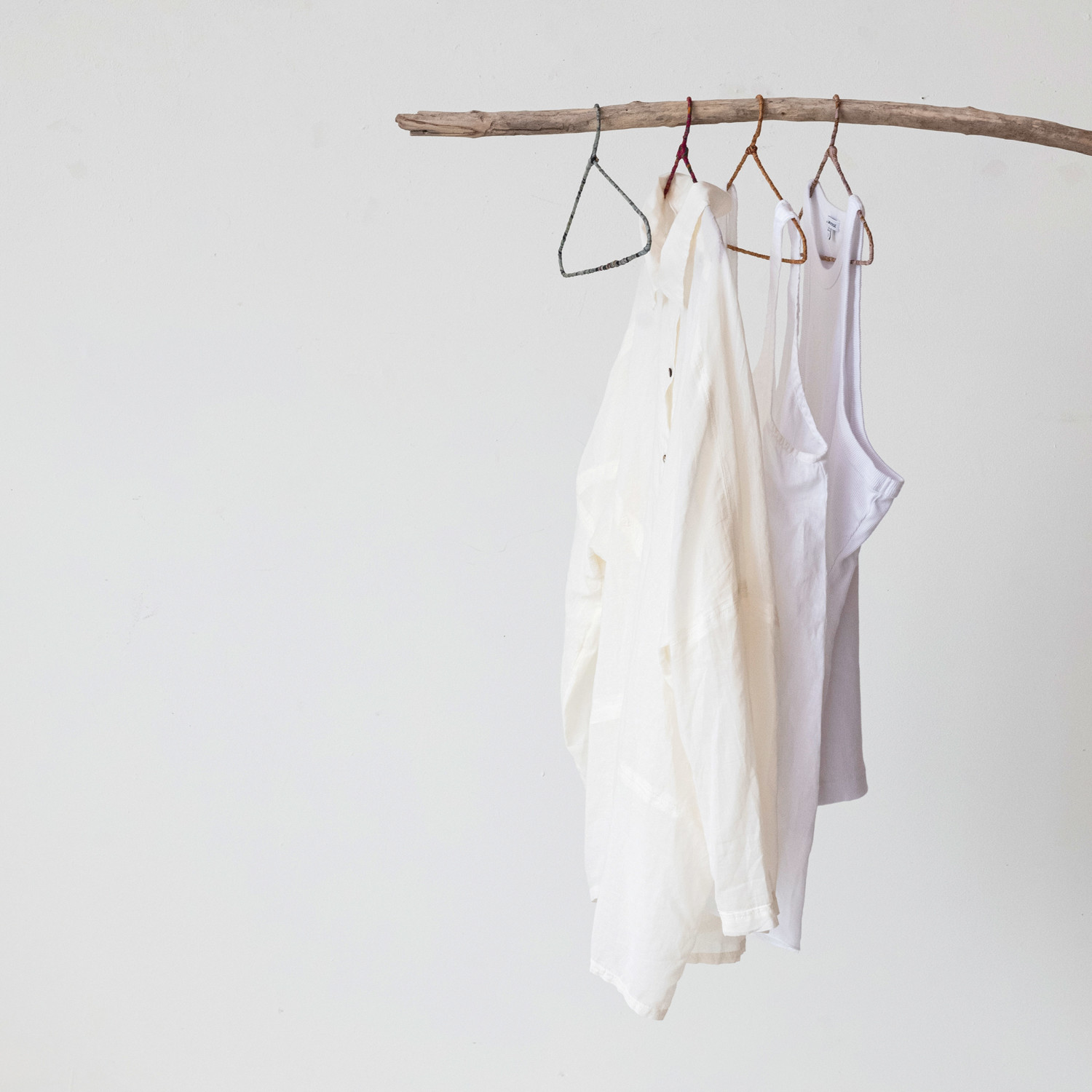 Metal & Vintage Sari Fabric Wrapped Hangers, Set of 6 (Each One Will Vary)