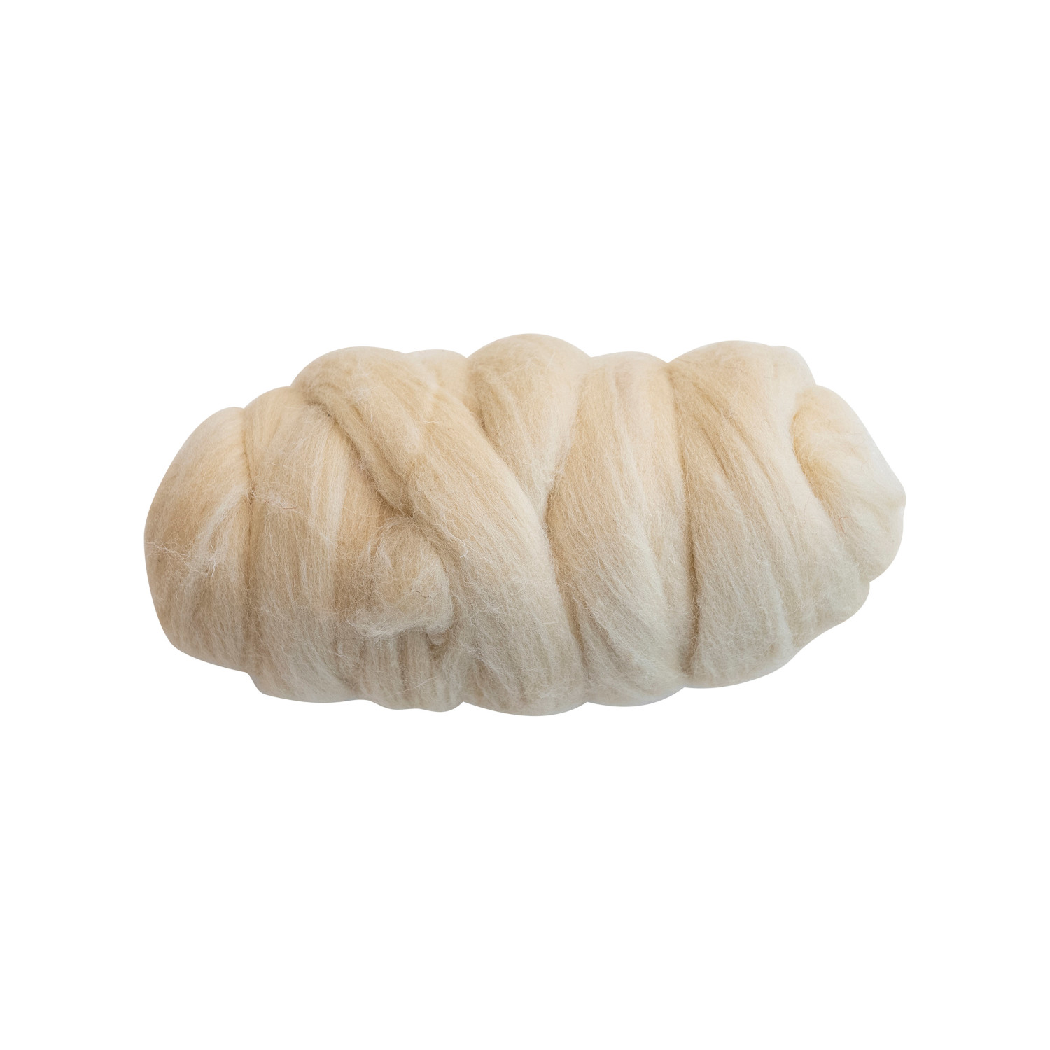 10 Yard Wool Felt Roving Yarn, Cream Color
