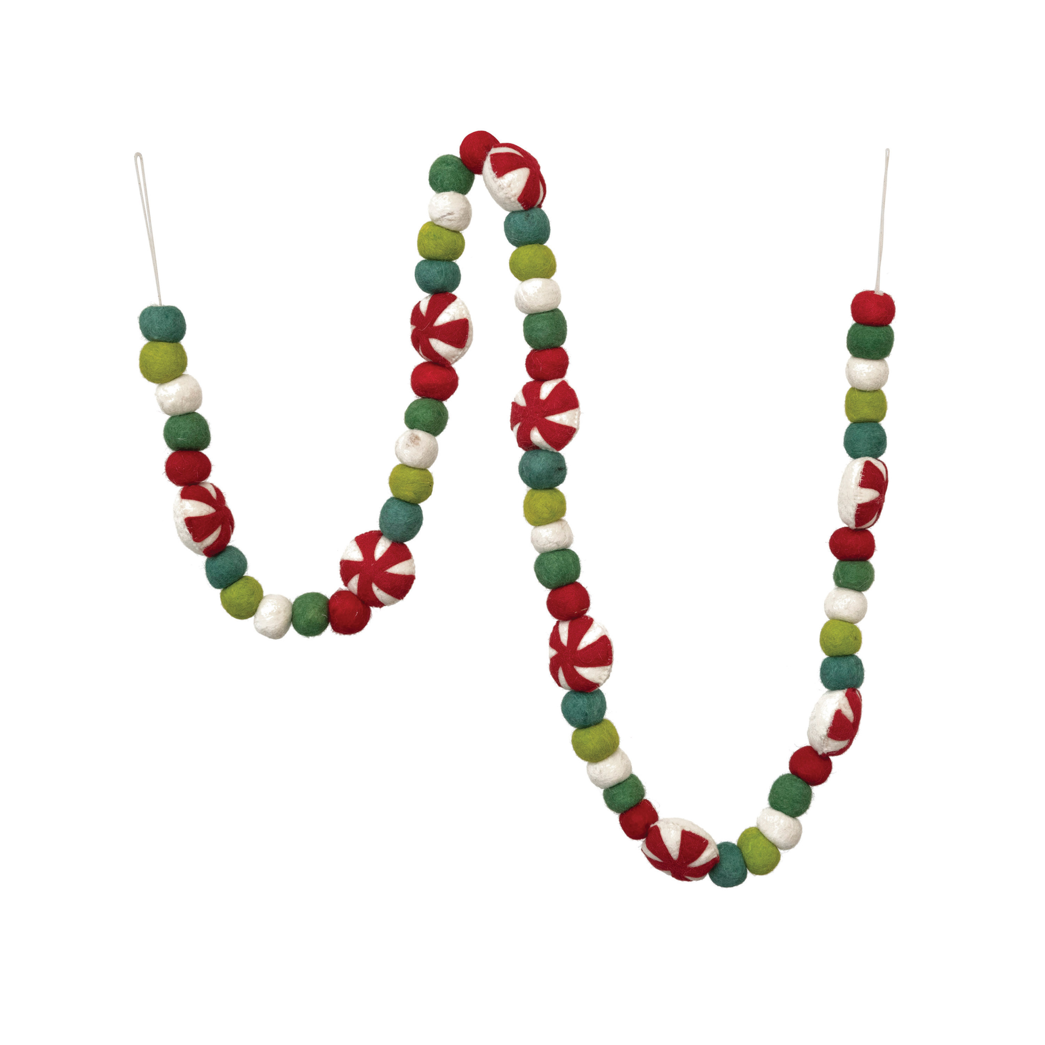 Creative Co-Op 72 L w/Tinsel in Box Red & Green Glass Garlands Red/Green