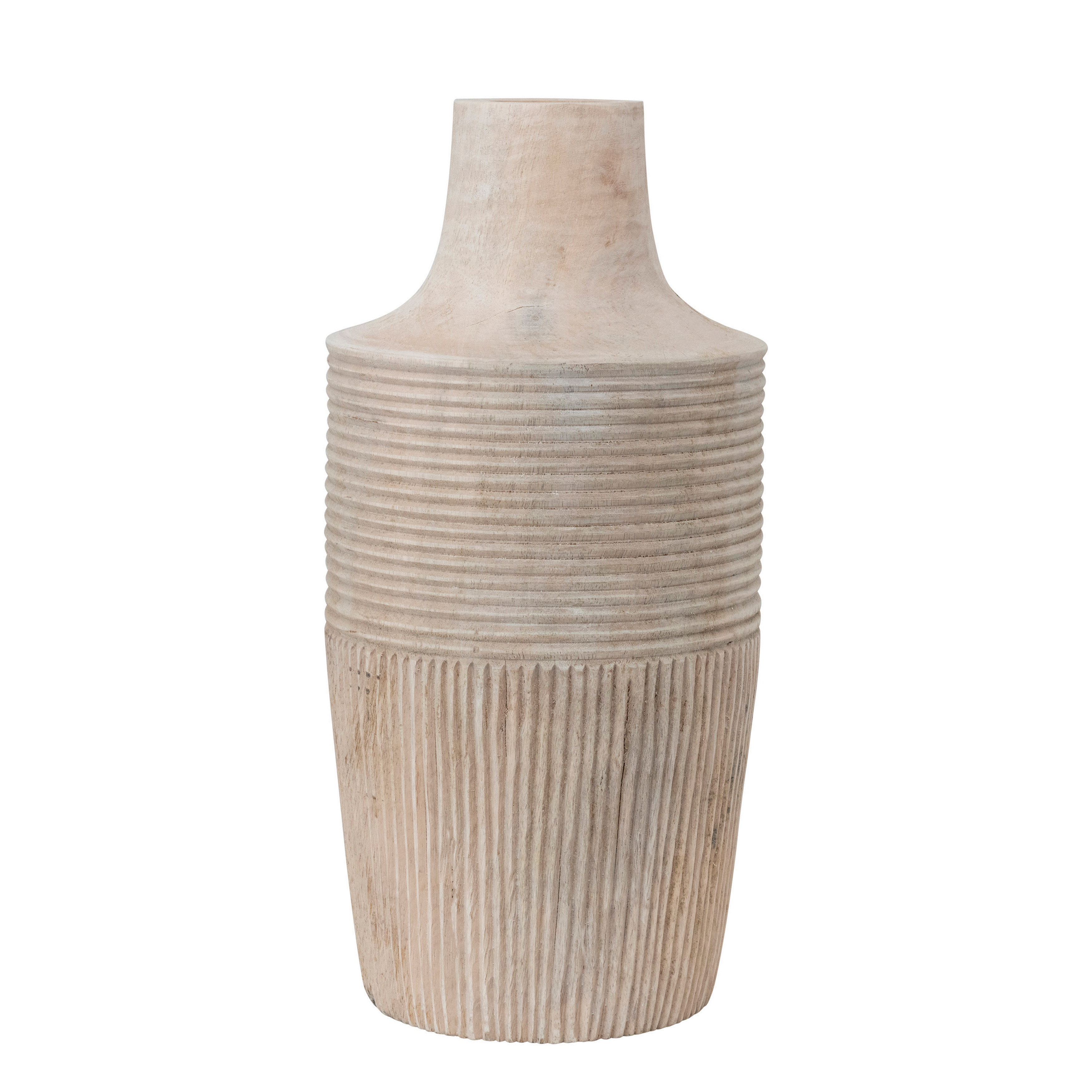 Decorative HandCarved Mango Wood Vase