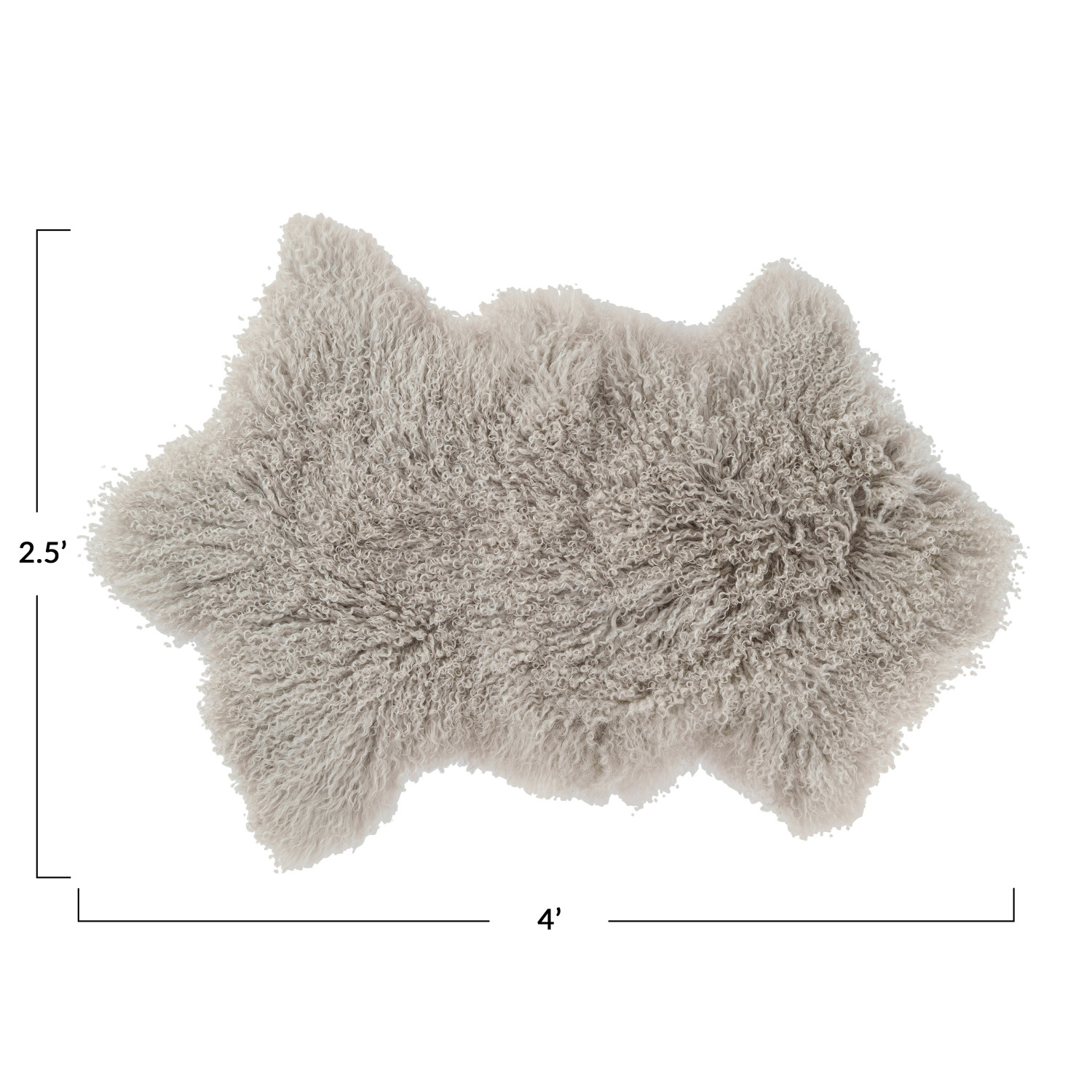 Tibetan Lamb Fur Rug (Each One Will Vary)