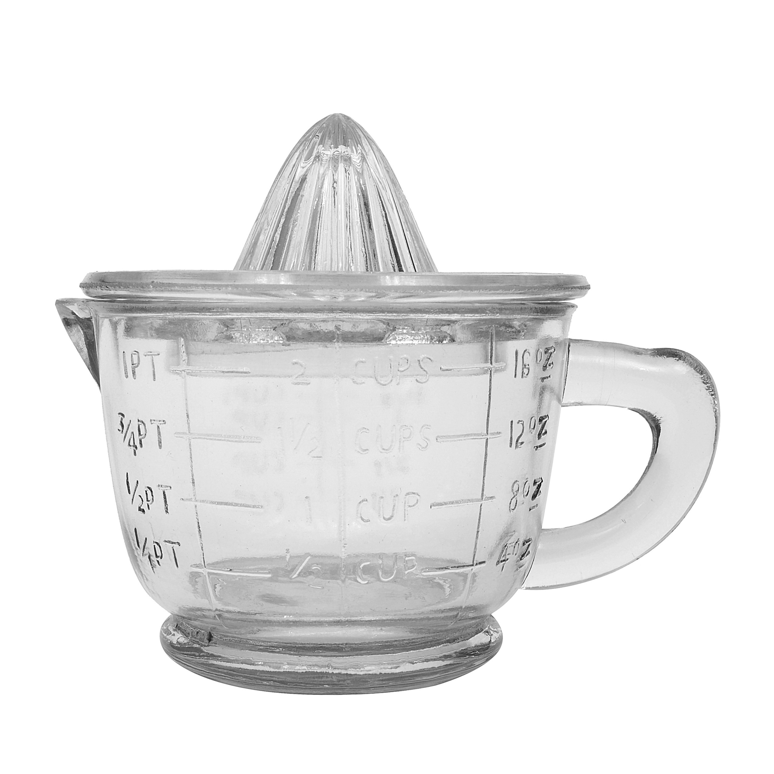 61/2"H Pressed Glass Juicer, Set of 2