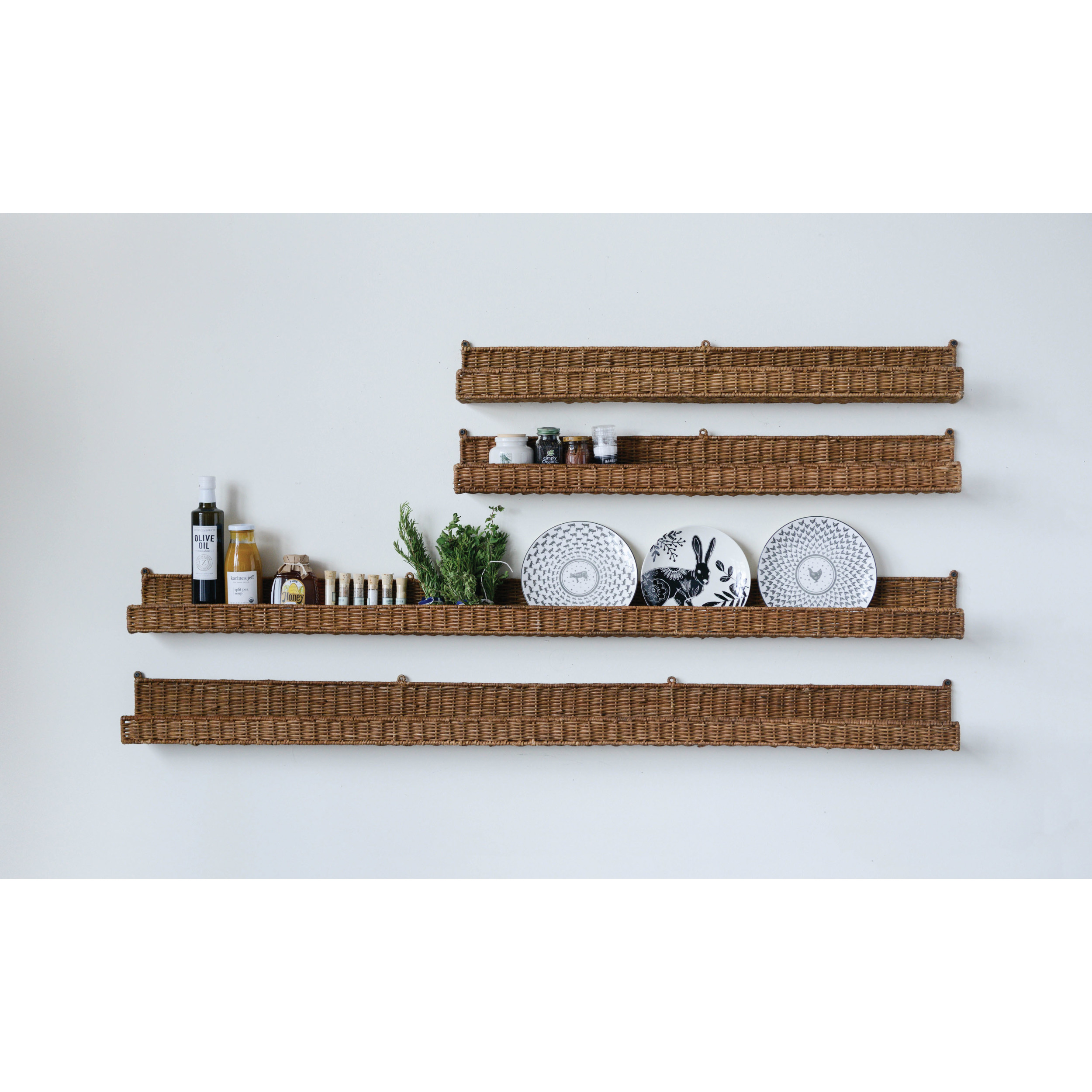 36"L x 4"W HandWoven Rattan Wall Ledge