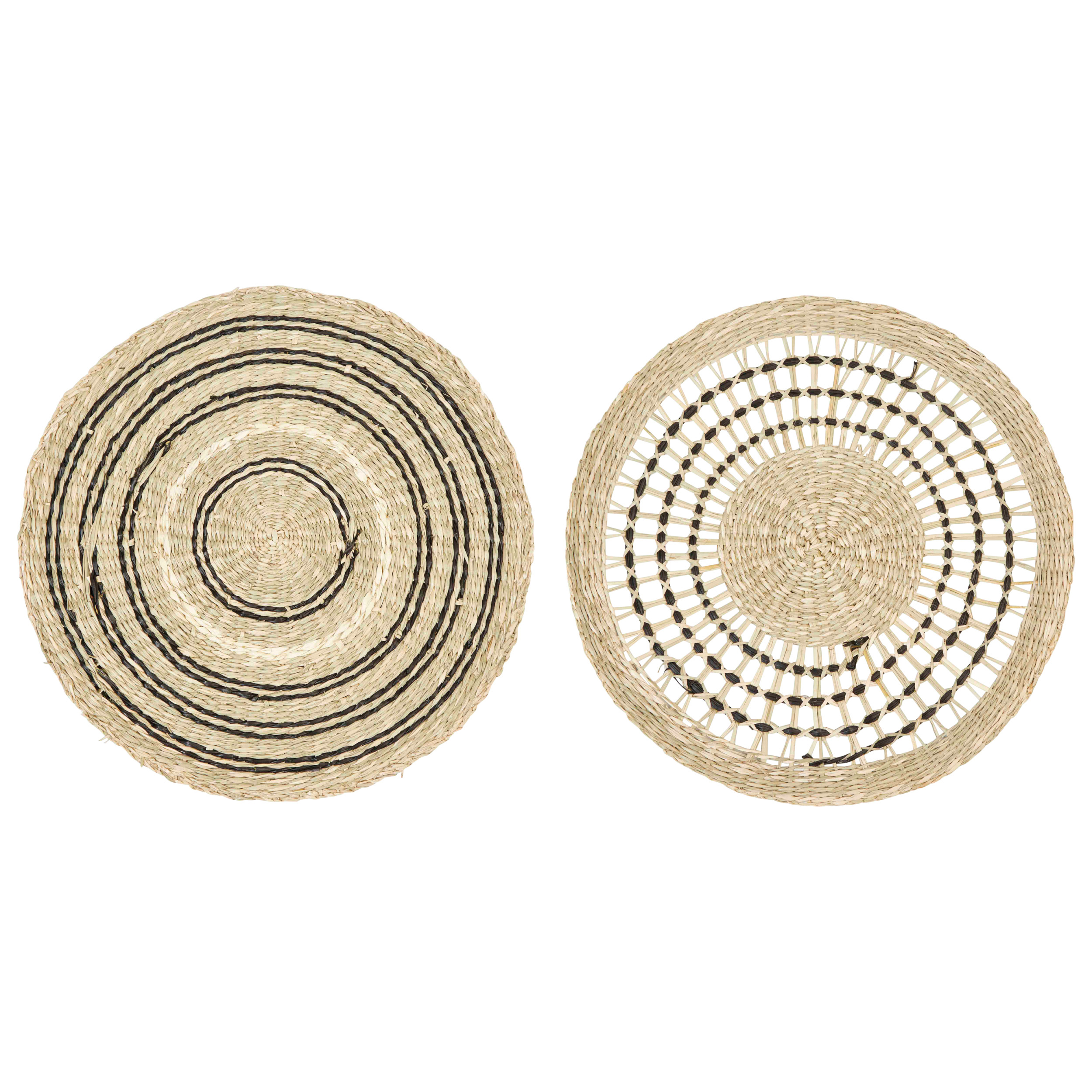 15" Round HandWoven Seagrass Placemat, 2 Styles