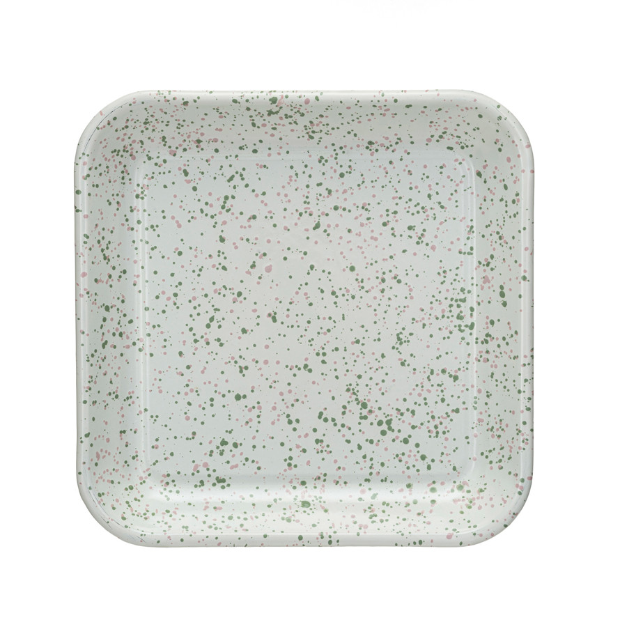 Splatter Plating Enameled Metal Splatterware Platter