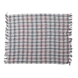Wool Slubs Hand-Woven & New Zealand Wool Slub Throw with Fringe