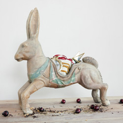 Vintage Carousel Rabbit Decorative Magnesia Vintage Reproduction Carousel Rabbit Shaped ...