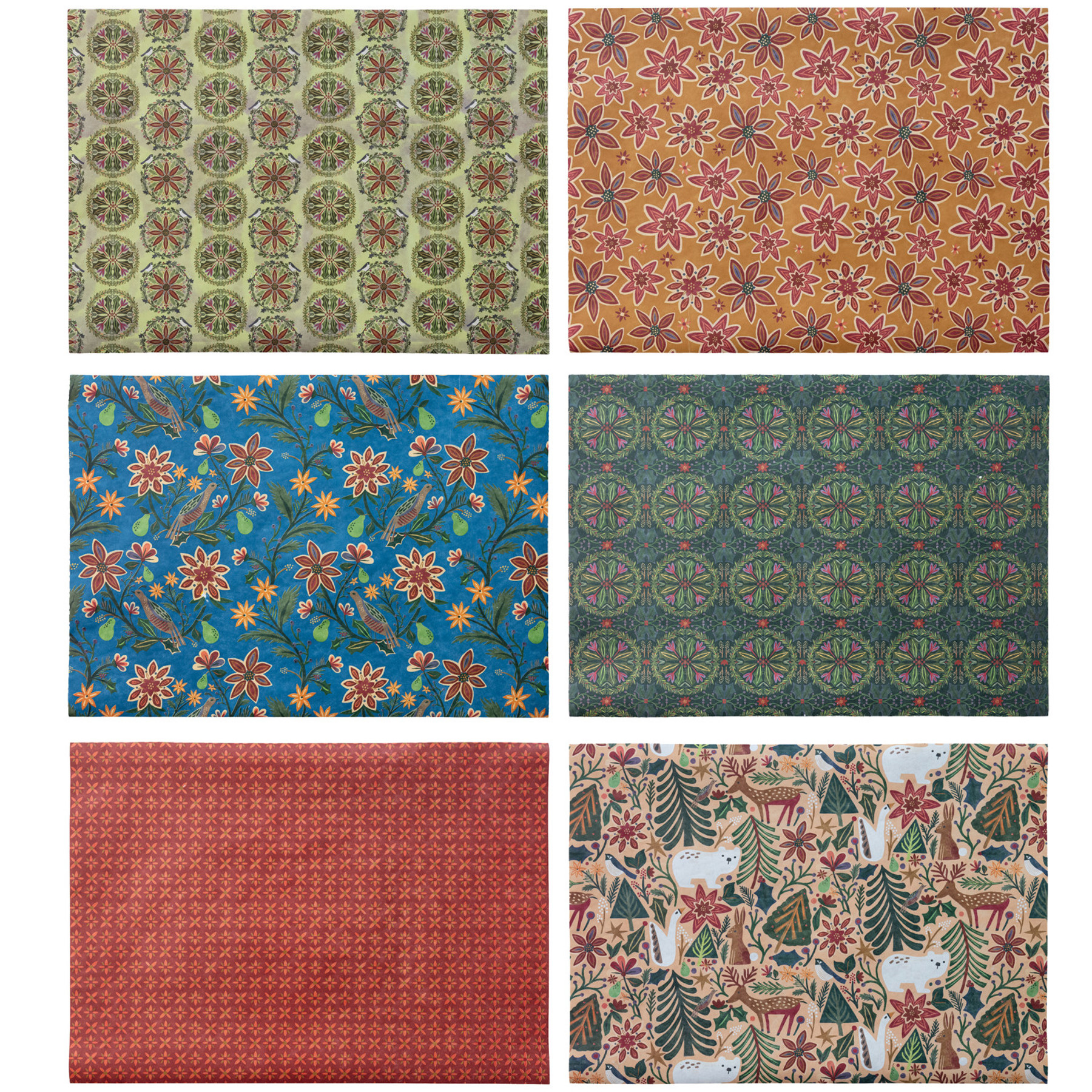 Per Style Wrapping Paper Sheets, Set of 12 in Box (6 Styles, 2 Rolls Per Style, 3 ...