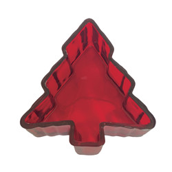 Tree Shape Containers Pressed Tree Shaped Container with Lid, Red