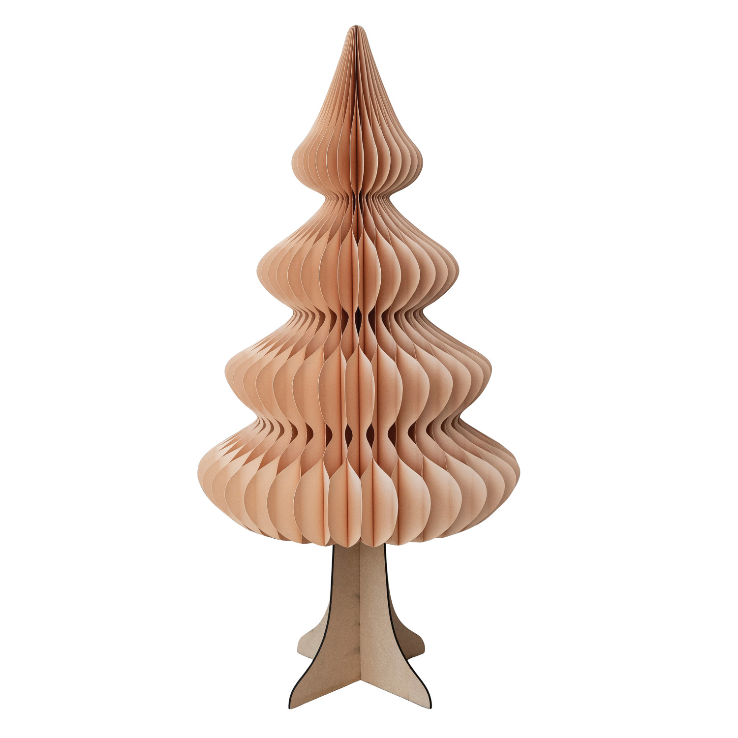 Handmade Recycled Paper Folding Honeycomb Tree with MDF Trunk, Blush Color